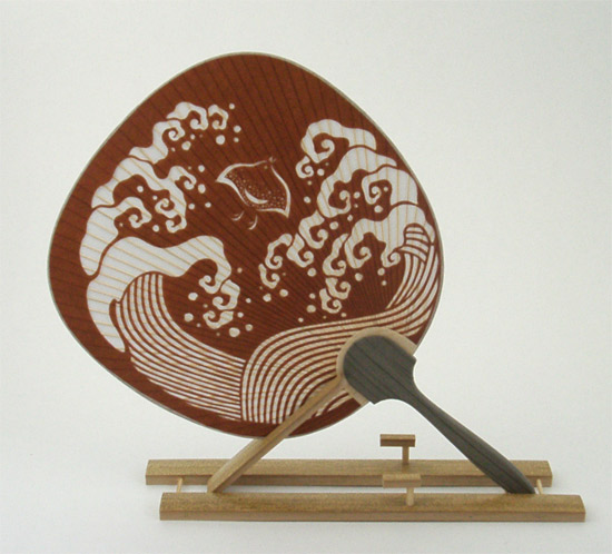 round fan type2  Naminitidori  Plover and wave