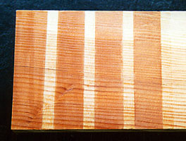 柿渋塗布例：松の板その1
