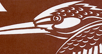 型紙付き図案-鳥-11【清流に川蝉】せいりゅうにカワセミ部分拡大