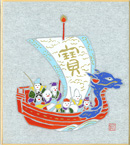 型染め色紙（干支）ミニ辰-３