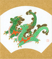 型染め色紙（干支）2012辰-７