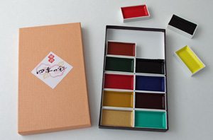 顔彩絵の具「四季の彩」12色入り