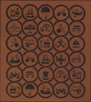 図案入り型紙S89(乗り物丸紋)
