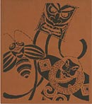 切り絵図案型紙:凧１