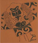 切り絵図案型紙:凧２