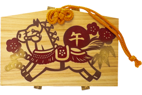 伊勢型紙の干支絵馬飾り