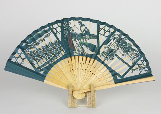 folding fan Tokaido 53tugi (Ukiyoe)