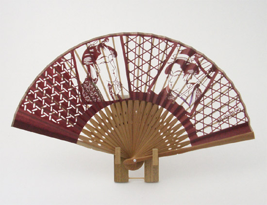 folding fan Nibijin Two beautiful women(Ukiyoe)