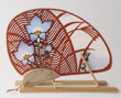 Japanese colored round fan "Kikyou" Bellflower