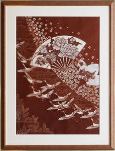 翔(はばたき)¥99,000(税込) 伊勢型紙インテリア額:翔(はばたき)のページへ