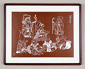 伊勢型紙の額:七福神