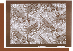 型紙付き図案-Ａ３-81（渦潮に伊勢海老）