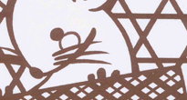 型紙付き図案-子(ね)-13【掛け軸(籠目)】拡大