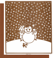 日本の一年-2(雪ダルマ)