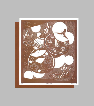 型紙付き図案：お雛さま-２８【貝雛に貝尽くし】