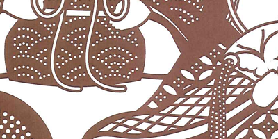 型紙付き図案-お雛さま-３１【親王に梅紋】部分拡大