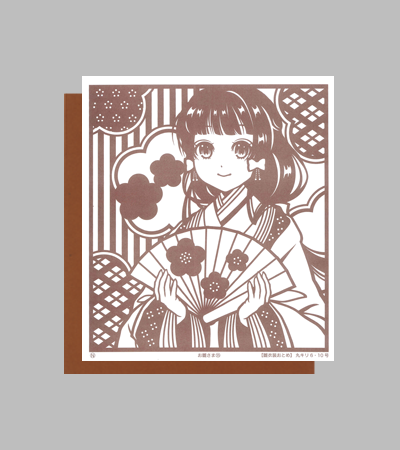 型紙付き図案：お雛さま-３５【雛衣装おとめ】