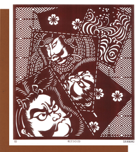 型紙付き図案-和ゴコロ-２３（武者絵凧）