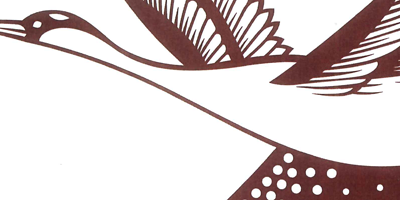 型紙付き図案-和ゴコロ-２６【大波に飛鶴】部分拡大