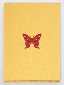 御朱印帳「蝶に和傘」（金）裏表紙