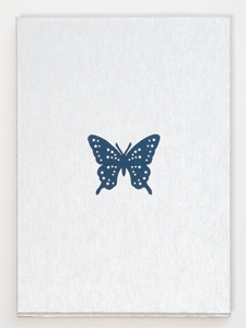 御朱印帳「蝶に和傘」（銀）裏表紙